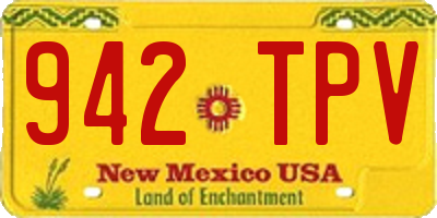 NM license plate 942TPV
