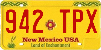 NM license plate 942TPX
