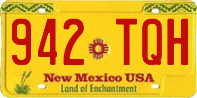 NM license plate 942TQH