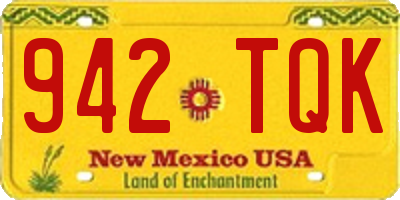 NM license plate 942TQK