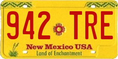 NM license plate 942TRE