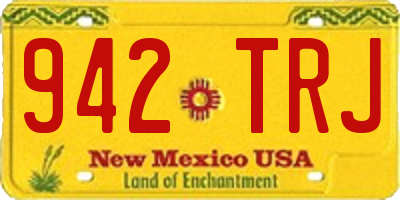 NM license plate 942TRJ
