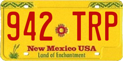 NM license plate 942TRP