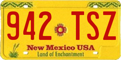NM license plate 942TSZ