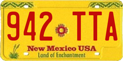 NM license plate 942TTA