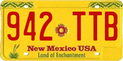 NM license plate 942TTB