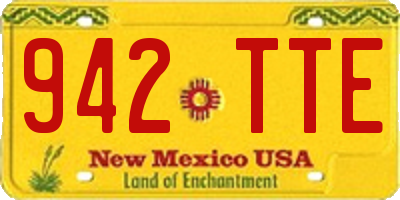 NM license plate 942TTE