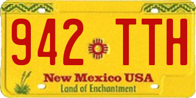NM license plate 942TTH