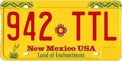 NM license plate 942TTL
