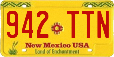 NM license plate 942TTN