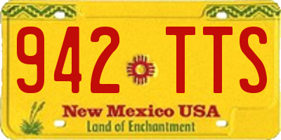 NM license plate 942TTS