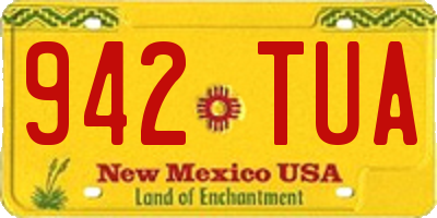 NM license plate 942TUA