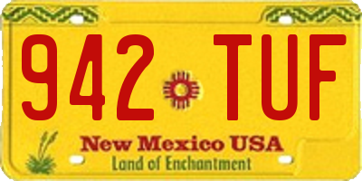 NM license plate 942TUF