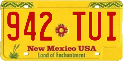 NM license plate 942TUI