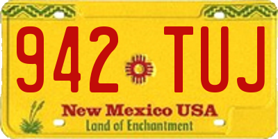 NM license plate 942TUJ