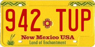 NM license plate 942TUP