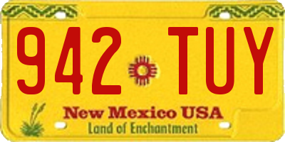 NM license plate 942TUY