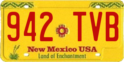 NM license plate 942TVB