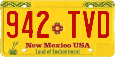 NM license plate 942TVD