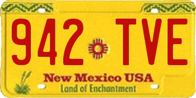 NM license plate 942TVE