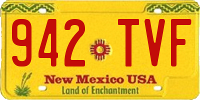 NM license plate 942TVF