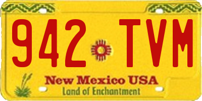 NM license plate 942TVM