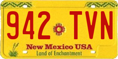 NM license plate 942TVN