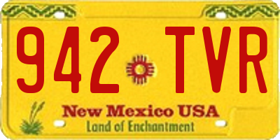NM license plate 942TVR