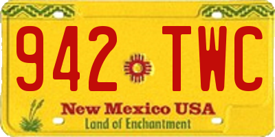 NM license plate 942TWC