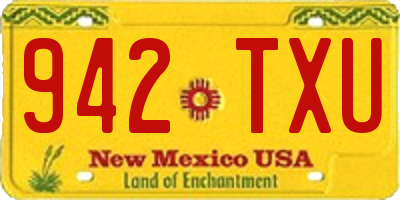 NM license plate 942TXU