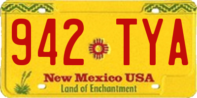 NM license plate 942TYA