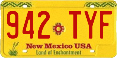 NM license plate 942TYF