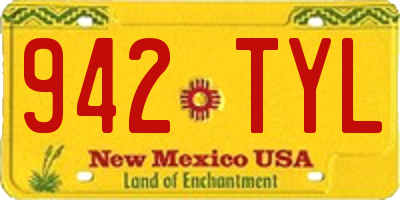 NM license plate 942TYL
