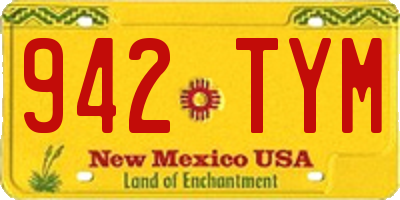 NM license plate 942TYM