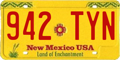 NM license plate 942TYN