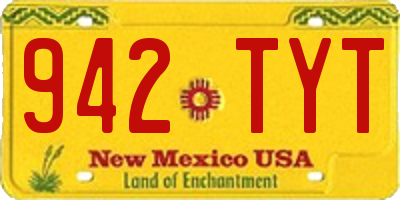 NM license plate 942TYT