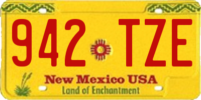 NM license plate 942TZE