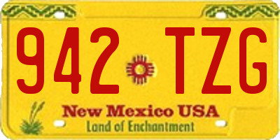NM license plate 942TZG