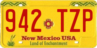 NM license plate 942TZP
