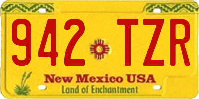 NM license plate 942TZR