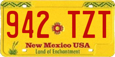 NM license plate 942TZT