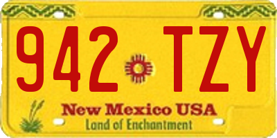 NM license plate 942TZY