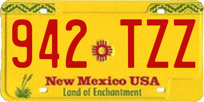 NM license plate 942TZZ