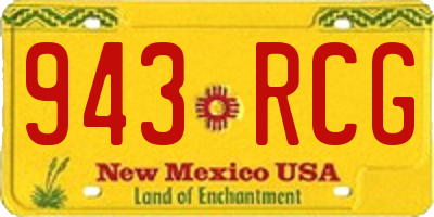 NM license plate 943RCG