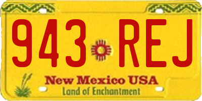 NM license plate 943REJ