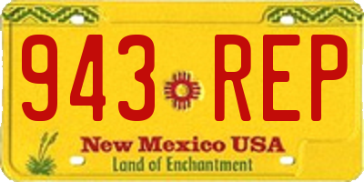 NM license plate 943REP