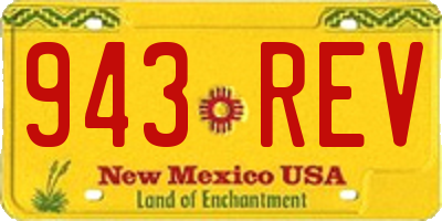 NM license plate 943REV