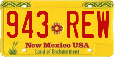 NM license plate 943REW