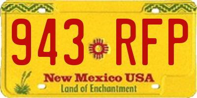 NM license plate 943RFP