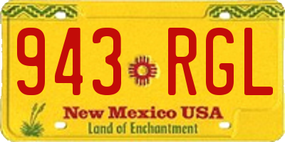 NM license plate 943RGL